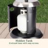 imageCuisinart Perfect Position Propane Patio Heater 38200 BTU Powerful Directional Stainless Steel Outdoor Heater with Hidden Tank and Drink Table Swivel Arm and Reflective Heat Shield