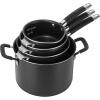 imageCuisinart N5112BK SmartNest Nonstick Aluminum Nesting Cookware Set 12 Piece Black