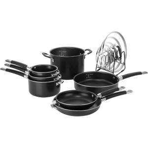 imageCuisinart N5112BK SmartNest Nonstick Aluminum Nesting Cookware Set 12 Piece Black