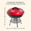 imageCuisinart CCG216 Portable Charcoal Grill 16quot BlackPortable Charcoal Grill  14 Red