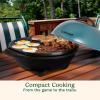 imageCuisinart IndoorOutdoor Electric Grill 2in1 Portable BBQ with Nonstick Cooking Surface Electric Grill Outdoor with Adjustable Heat StandTabletop Options for Cookouts Barbecues Small Spaces2in1 Outdoor Electric Griddle