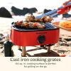 imageCuisinart Venture Portable Gas Grill Small Camping Grill with Cutting Board and Handle Non Stick Porcelain Enameled Cast Iron Grate 9000 BTU Stainless Steel Burner for Camping Tailgates BeachesVenture Gas Grill  Red