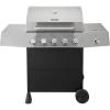 imageCuisinart 4Burner Gas Grill 44000 BTU Stainless Steel Full Size Propane Grill with Cast Iron Grates Outdoor Barbecue with Large Cooking Space and Side Tables for PrepFive Burner Gas Grill with Side Burner
