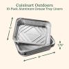 imageCuisinart 10Pack Aluminum Grease Tray Liners Disposable HeavyDuty Aluminum Foil Drip Tray Grease Pan Compatible with Cuisinart Griddles CGG9020 ampamp CGG9748 Grill Accessories