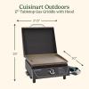 imageCuisinart 17 Tabletop Gas Griddle with Hood Easy Assembly Compact Outdoor FlatTop Grill with Grease Cup 255 Sq In Cooking Space Perfect for Camping Tailgates and BBQs