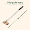 imageCuisinart 24 Pizza Stone Cleaning Brush with Rotating Head and Brass Bristles for Easy Cleaning Lightweight and Durable Long Handle Brush and Scraper for Stubborn Spots Pizza Oven Accessory