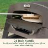 imageCuisinart 24 Pizza Stone Cleaning Brush with Rotating Head and Brass Bristles for Easy Cleaning Lightweight and Durable Long Handle Brush and Scraper for Stubborn Spots Pizza Oven Accessory