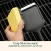 imageCuisinart 5Piece Grill ampamp Griddle Scrubber Set Bristle Free Stainless Steel 3 Steam Cleaning Sponges with Water Tray Perfect for Grill ampamp Griddle Cleaning Easy Stain Remover BBQ ampamp Camping ToolBlackYellow