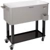 imageCuisinart 80 Qt Cooler Cart Portable Outdoor Beverage Cooler with Storage Shelf Bottle Opener and Cap Collector Summer BBQs Cookouts and Tailgates 48 Hour Cold Drinks Chill Fresh Sodas and Beer