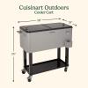imageCuisinart 80 Qt Cooler Cart Portable Outdoor Beverage Cooler with Storage Shelf Bottle Opener and Cap Collector Summer BBQs Cookouts and Tailgates 48 Hour Cold Drinks Chill Fresh Sodas and Beer