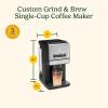 imageCuisinart Coffee Maker Custom Grind and Brew Single Cup Coffee Maker 6 Cup Sizes Builtin Stainless Steel Burr Mill Adjustable Strength Grind Control and Over Ice Feature Easy Cleaning DGB30