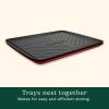 imageCuisinart Grilling Prep ampamp Serve Trays 17x105 inch BBQ Tray Safe for Food Handling 2 Dishwasher Safe Nesting Trays Black ampamp Red Perfect Grilling Accessories for Cooked ampamp Raw Meat Fits 6 BurgersLarge 18 x 145