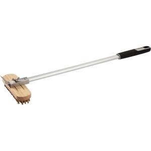 imageCuisinart 24 Pizza Stone Cleaning Brush with Rotating Head and Brass Bristles for Easy Cleaning Lightweight and Durable Long Handle Brush and Scraper for Stubborn Spots Pizza Oven Accessory