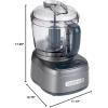 imageCuisinart ECH4GM Elemental Chopper Grinder Gun Metal4Cup