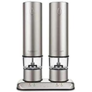 imageCuisinart Rechargeable Electric Salt ampamp Pepper Mill Set in Brushed Stainless Steel SP4Model 261quotW x 394quotH