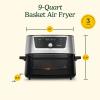 imageCuisinart Dual Basket Air Fryer Two Baskets Totals 11 QT 4 Function Air Fryer to Air Fry Roast Bake ampamp Keep Warm Features Sync Finish ampamp Settings Toss Reminder Automatic Warm Mode ampamp AutoPause9 Qt Dial