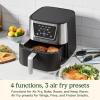 imageCuisinart Dual Basket Air Fryer Two Baskets Totals 11 QT 4 Function Air Fryer to Air Fry Roast Bake ampamp Keep Warm Features Sync Finish ampamp Settings Toss Reminder Automatic Warm Mode ampamp AutoPause6 Qt No Window
