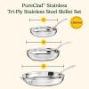 image:imageCuisinart 3 Piece PureClad TriplePly Stainless Steel Skillet Set PCST2281012