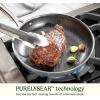 image:imageCuisinart FusionElite Nonstick TriPly Stainless Steel Skillet 10 Skillet Frying Pan with PURELYSEAR Ceramic Nonstick Technology Scratch Proof Cool Grip Handles Dishwasher Safe10inch Skillet