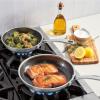 image:imageCuisinart FusionPlus Nonstick Stainless Steel Cookware 10Inch Skillet with PFASFree PURELYSEAR Ceramic Technology Scratch Proof Cool Grip Handles Dishwasher Safe FPS22248 and 10inch Skillet Set