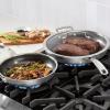 image:imageCuisinart FusionPlus Nonstick Stainless Steel Cookware Set 4Piece Skillet Cooking Set with PFASFree PURELYSEAR Ceramic Non Stick Technology Scratch Proof Cool Grip Handles Dishwasher Safe
