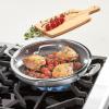 image:imageCuisinart FusionPlus Nonstick Stainless Steel Cookware Set 5Piece Skillet Cooking Set with PFASFree PURELYSEAR Ceramic Non Stick Technology Scratch Proof Cool Grip Handles Dishwasher Safe12inch Pan