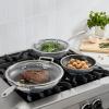 image:imageCuisinart FusionPlus Nonstick Stainless Steel Cookware Set 5Piece Skillet Cooking Set with PFASFree PURELYSEAR Ceramic Non Stick Technology Scratch Proof Cool Grip Handles Dishwasher Safe5Piece Set