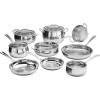 image:imageCuisinart 15 Piece PureClad TriplePly Stainless Steel Cookware Set PCST15