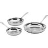 image:imageCuisinart 3 Piece PureClad TriplePly Stainless Steel Skillet Set PCST2281012