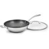image:imageCuisinart FusionPlus Nonstick Stainless Steel Cookware 12Inch Wok Pan with Cover and Helper PFASFree PURELYSEAR Ceramic Technology Scratch Proof Cool Grip Handles Dishwasher Safe FPS2630HC