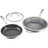 image:imageCuisinart FusionPlus Nonstick Stainless Steel Cookware Set 4Piece Skillet Cooking Set with PFASFree PURELYSEAR Ceramic Non Stick Technology Scratch Proof Cool Grip Handles Dishwasher Safe