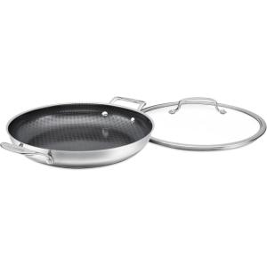 image:imageCuisinart FusionPlus Nonstick Stainless Steel Cookware Set 5Piece Skillet Cooking Set with PFASFree PURELYSEAR Ceramic Non Stick Technology Scratch Proof Cool Grip Handles Dishwasher Safe12inch Pan