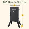 image:imageCuisinart 30 Electric Smoker 3 Adjustable Racks Large Capacity BBQ Meat Smoker Water amp Wood Trays for Smoked Meat Brisket Salmon amp Jerky Adjustable Temperature Control