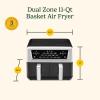 image:imageCuisinart Dual Basket Air Fryer 2425 QT Baskets Total 85 QT 4 Functions Air Fry Roast Bake and Keep Warm Features Sync Finish and Sync Settings Toss Reminder Auto Warm Mode and AutoPause11 Qt