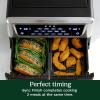 image:imageCuisinart Dual Basket Air Fryer 2425 QT Baskets Total 85 QT 4 Functions Air Fry Roast Bake and Keep Warm Features Sync Finish and Sync Settings Toss Reminder Auto Warm Mode and AutoPause11 Qt