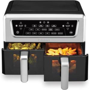 image:imageCuisinart Dual Basket Air Fryer 2425 QT Baskets Total 85 QT 4 Functions Air Fry Roast Bake and Keep Warm Features Sync Finish and Sync Settings Toss Reminder Auto Warm Mode and AutoPause11 Qt