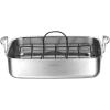 image:imageCuisinart 711715NSR 15 Stainless Steel Roaster wNonStick Rack ChefsClassicStainlessCookwareCollection Inch