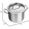 image:imageCuisinart 766S22 6 Qt Stainless Steel Pasta Pot wStraining Cover ChefsClassicStainlessCookwareCollection 6Quart63 Quarts