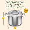 image:imageCuisinart 766S22 6 Qt Stainless Steel Pasta Pot wStraining Cover ChefsClassicStainlessCookwareCollection 6Quart63 Quarts