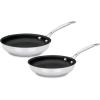 image:imageCuisinart Chefs Classic Stainless NonStick Skillets 9 Skillet amp 11 Skillet Set