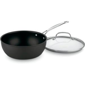 image:imageCuisinart 63524 Chefs Classic Nonstick HardAnodized 3Quart Chefs Pan with Cover