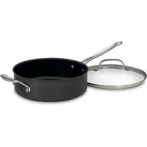 image:imageCuisinart Chefs Classic Nonstick Hard Anodized 55 Quart Saut Pan with Helper Handle amp Cover 633C30H