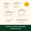 image:imageCuisinart 11Pc Advantage Ceramic Nonstick Set 55C11BK