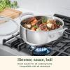 image:imageCuisinart PureClad PureClad TriplePly 12 Stainless Steel Skillet with Helper Handle and Cover PCT2230HC45 Quart Dutch Oven