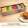 image:imageCuisinart Condiment amp Topping Station 5 Dishwasher Safe Containers for Toppings amp Condiments Versatile Fresh Food Prep Station with Clear Lid Perfect for BBQs Burgers Tacos Pizza amp OmeletsSmall