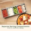 image:imageCuisinart Condiment amp Topping Station 5 Dishwasher Safe Containers for Toppings amp Condiments Versatile Fresh Food Prep Station with Clear Lid Perfect for BBQs Burgers Tacos Pizza amp OmeletsSmall