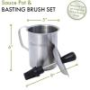 image:imageCuisinart Sauce Pot and Basting Brush Set 16 oz Stainless Steel Grill Accessory with Silicone Basting Brush for Cooking amp BBQ Easy to Clean BBQ Accessories for Smoking and GrillingSauce Pot and Basting Brush Set