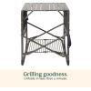 image:imageCuisinart Take Along Grill Stand Lightweight Portable Folding Table with Side Tables Cup Holders Tool Hooks and Storage Shelf Collapsible Table No Assembly Required for BBQs and Camping