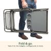 image:imageCuisinart Take Along Grill Stand Lightweight Portable Folding Table with Side Tables Cup Holders Tool Hooks and Storage Shelf Collapsible Table No Assembly Required for BBQs and Camping