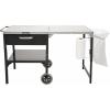 image:imageCuisinart Prep n Cook Outdoor Table and Grill Stand Stainless Steel Folding Table with Wheels 48 x 24 Prep Station for Home BBQ Tailgates Cookouts